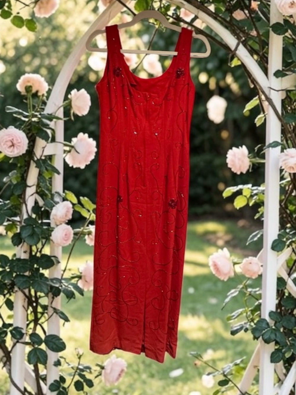 Vintage 80s beaded dress